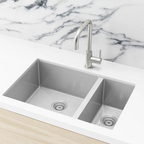 Meir Lavello 670 1 & 1/2 Bowl Sink - Brushed Nickel - MKSP-D670440-PVDBN