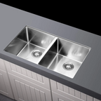 Meir Lavello 760 Double Bowl Sink - Brushed Nickel - MKSP-D760440-PVDBN