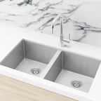 Meir Lavello 760 Double Bowl Sink - Brushed Nickel - MKSP-D760440-PVDBN