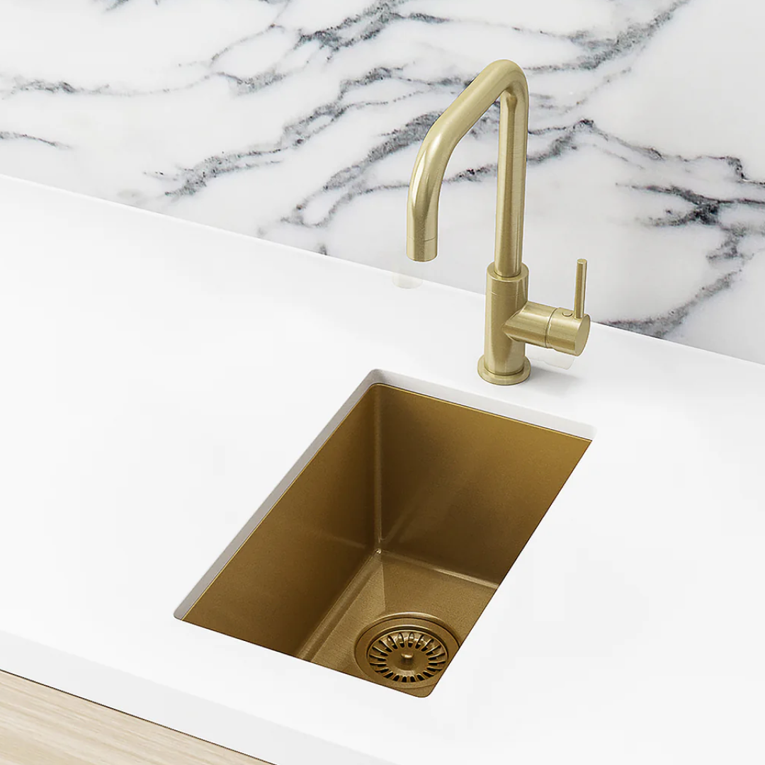 Meir Lavello 380 Single Bowl Bar Sink - Brushed Bronze Gold - MKSP-S322222-PVDBB
