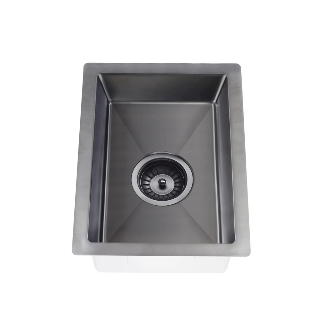 Meir Lavello 380 Single Bowl Bar Sink - Gun Metal Black - MKSP-S322222-PVDGM