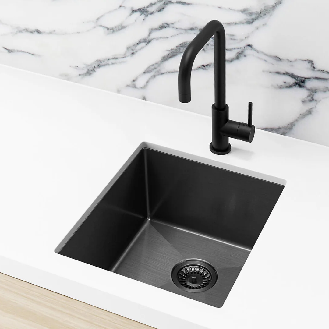 Meir Lavello 380 Single Bowl Sink - Gun Metal Black - MKSP-S380440-PVDGM