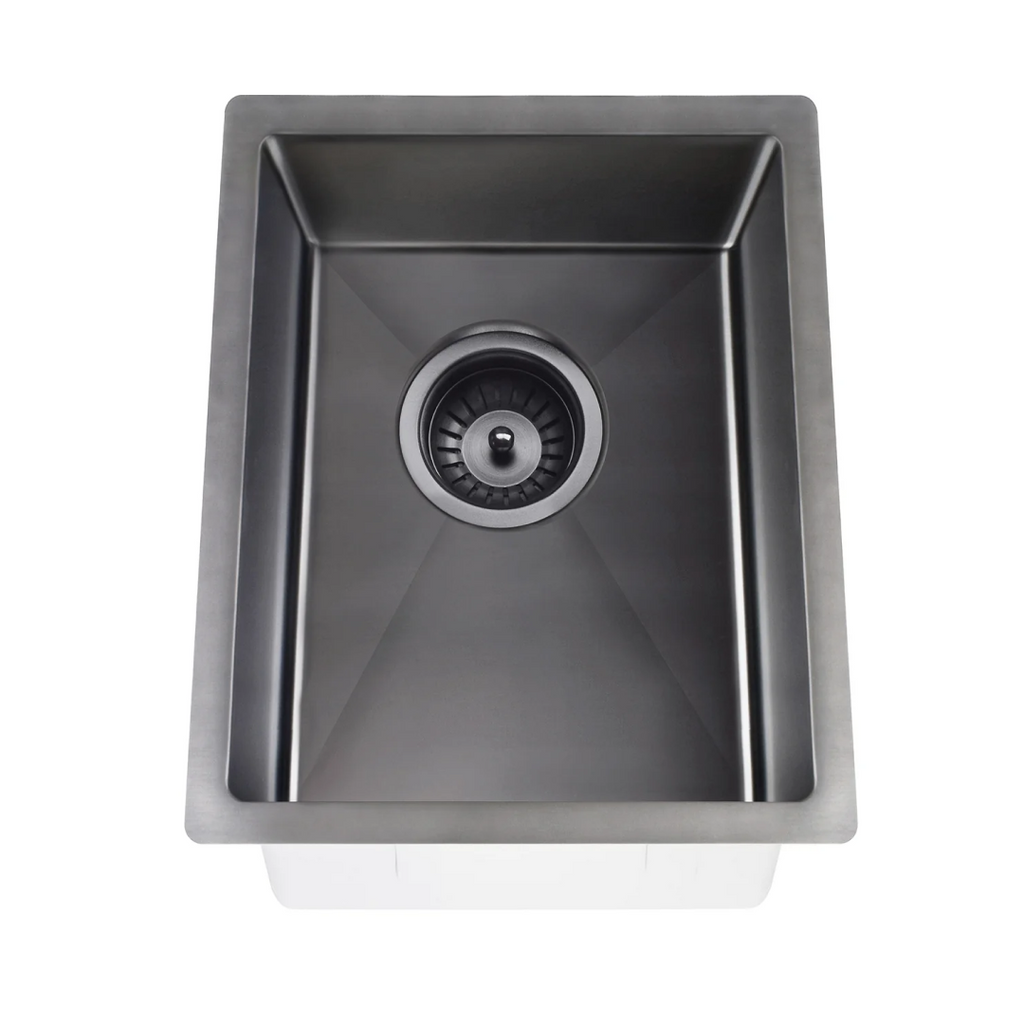 Meir Lavello 380 Single Bowl Sink - Gun Metal Black - MKSP-S380440-PVDGM