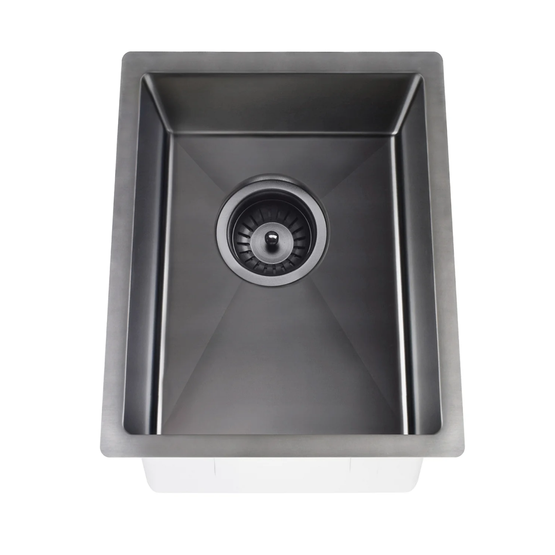 Meir Lavello 380 Single Bowl Sink - Gun Metal Black - MKSP-S380440-PVDGM