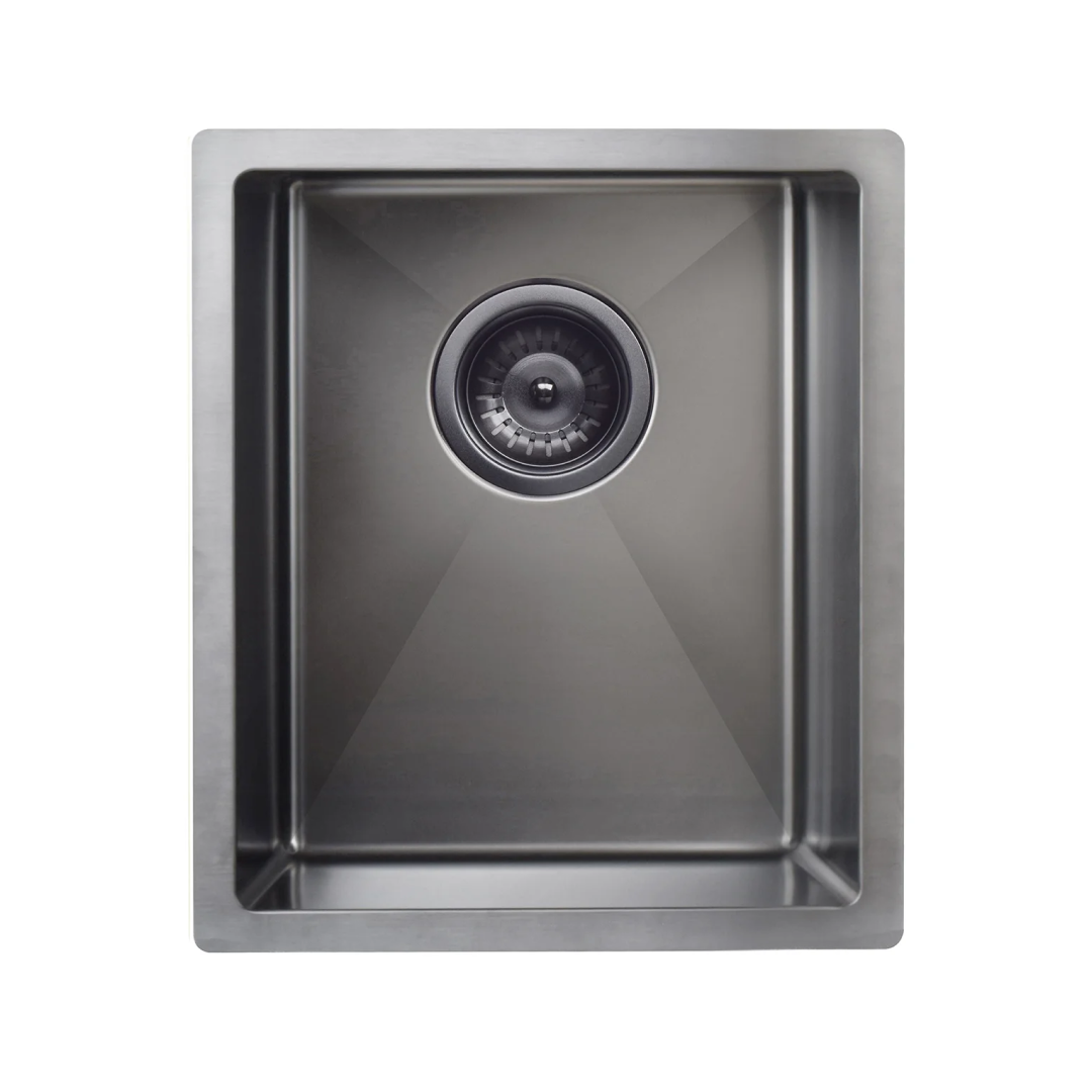Meir Lavello 380 Single Bowl Sink - Gun Metal Black - MKSP-S380440-PVDGM