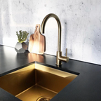 Meir Lavello 450 Single Bowl Sink - Brushed Bronze Gold - MKSP-S450450-PVDBB