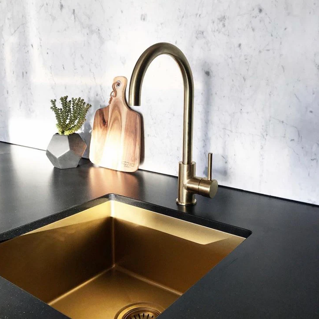 Meir Lavello 450 Single Bowl Sink - Brushed Bronze Gold - MKSP-S450450-PVDBB