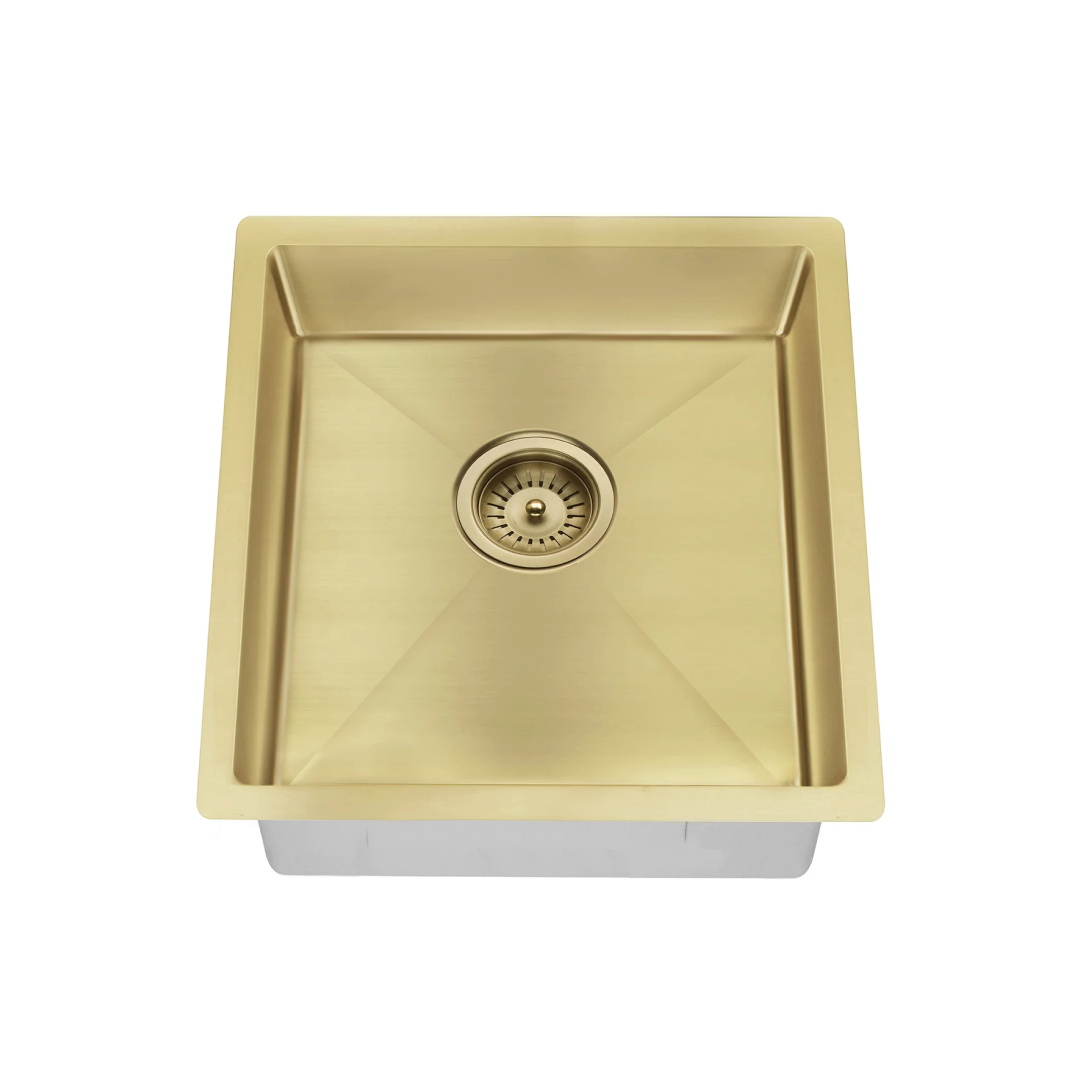 Meir Lavello 450 Single Bowl Sink - Brushed Bronze Gold - MKSP-S450450-PVDBB