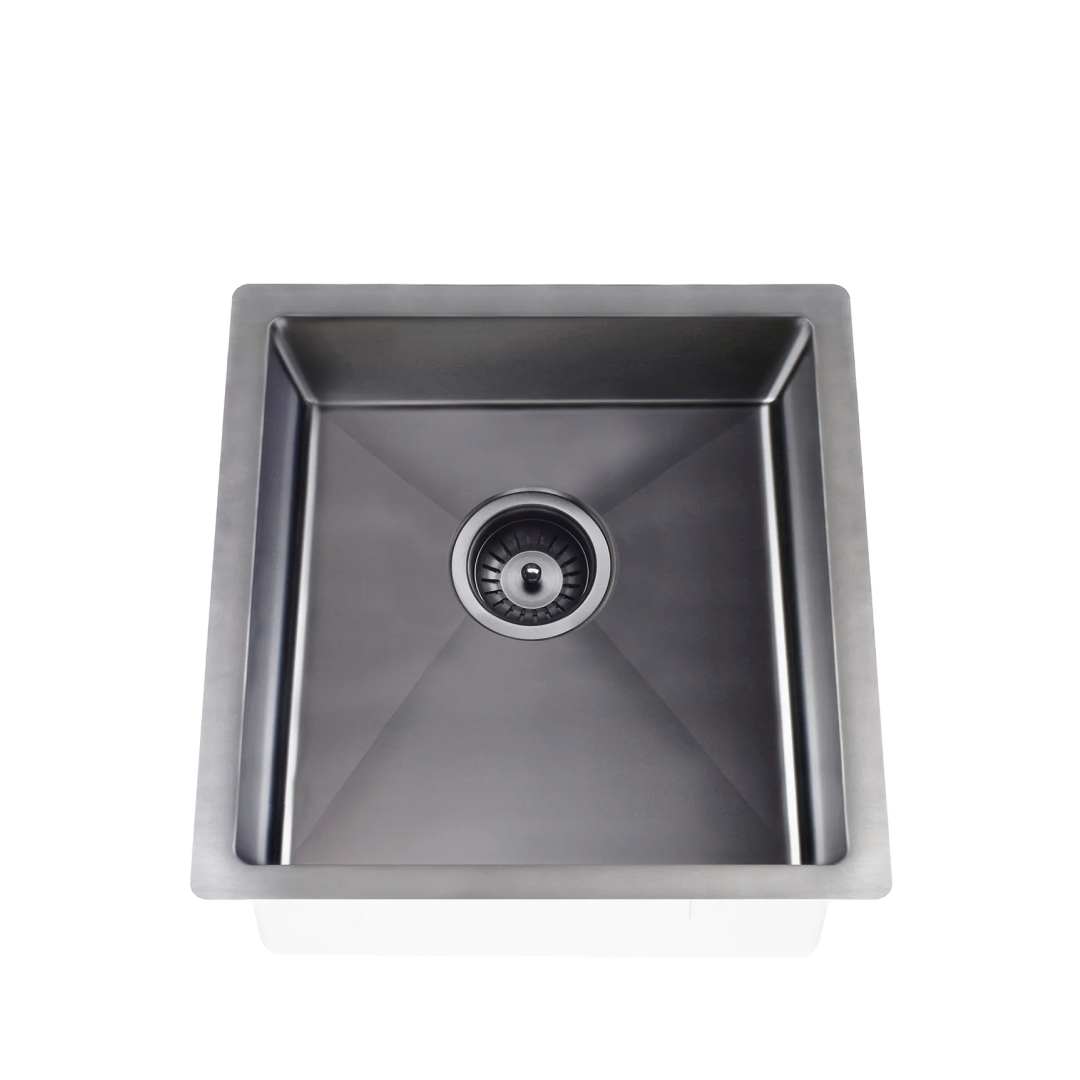 Meir Lavello 450 Single Bowl Sink - Brushed Gun Metal - MKSP-S450450-PVDGM