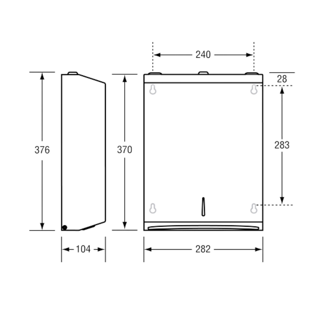 Metlam Paper Towel Dispenser - Satin Stainless Steel ML725SS_MK2