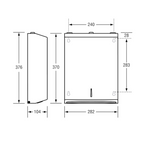 Metlam Paper Towel Dispenser - Satin Stainless Steel ML725SS_MK2