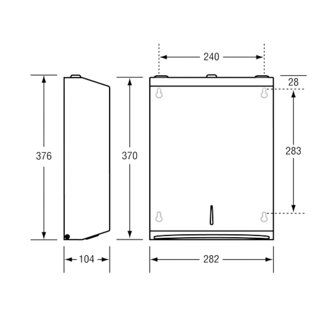 Metlam Paper Towel Dispenser - Satin Stainless Steel ML725SS_MK2