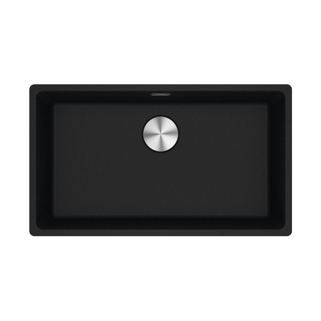 Franke Maris MRG110-72ON-B 720mm Undermount Single Bowl Sink - Onyx - MRG11072ONB