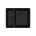 Franke Maris Undermount 1 & 1/2 Left Bowl Sink - MRG160SBLMB-B Matte Black - MRG160SBLMBB