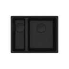 Franke Maris Undermount 1 & 1/2 Left Bowl Sink - MRG160SBLMB-B Matte Black - MRG160SBLMBB