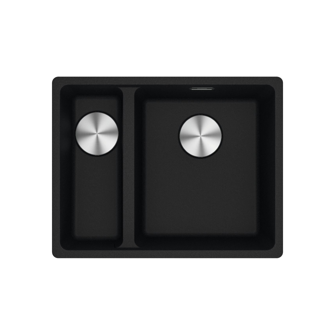 Franke Maris Undermount 1 & 1/2 Left Bowl Sink - MRG160SBLON-B Onyx - MRG160SBLONB