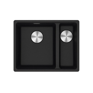 Franke Maris Undermount 1 & 1/2 Right Bowl Sink - MRG160SBRON-B Onyx - MRG160SBRONB