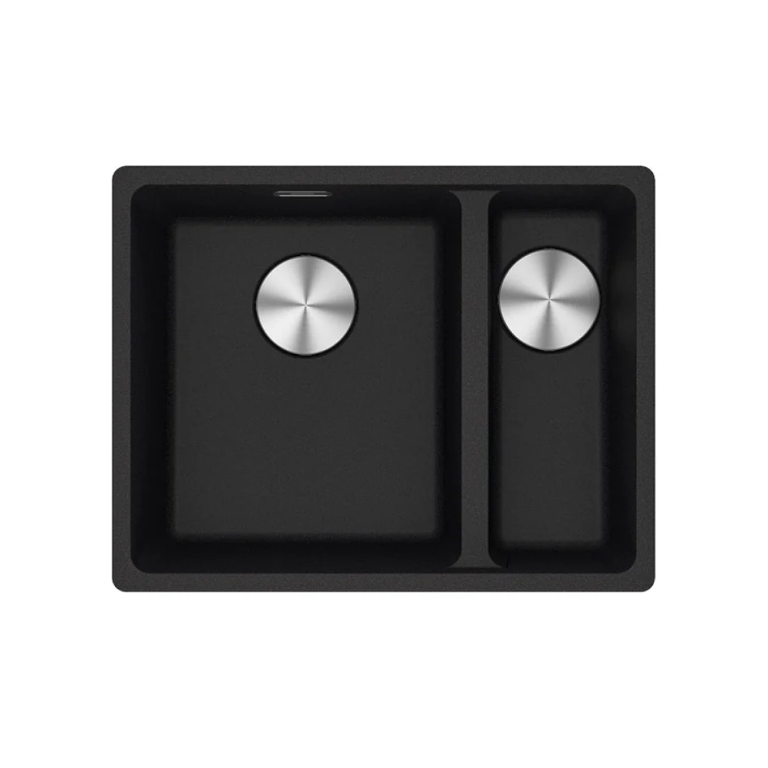 Franke Maris Undermount 1 & 1/2 Right Bowl Sink - MRG160SBRON-B Onyx - MRG160SBRONB
