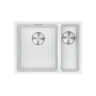 Franke Maris Undermount 1 & 1/2 Right Bowl Sink - MRG160SBRPW-B Polar White - MRG160SBRPWB