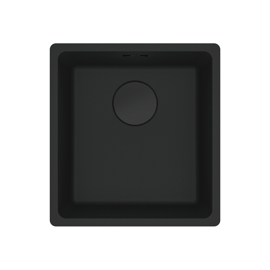 Franke Maris 370mm Single Bowl Undermount Sink MRG110-37MB-B - Matte Black - MRG11037MBB
