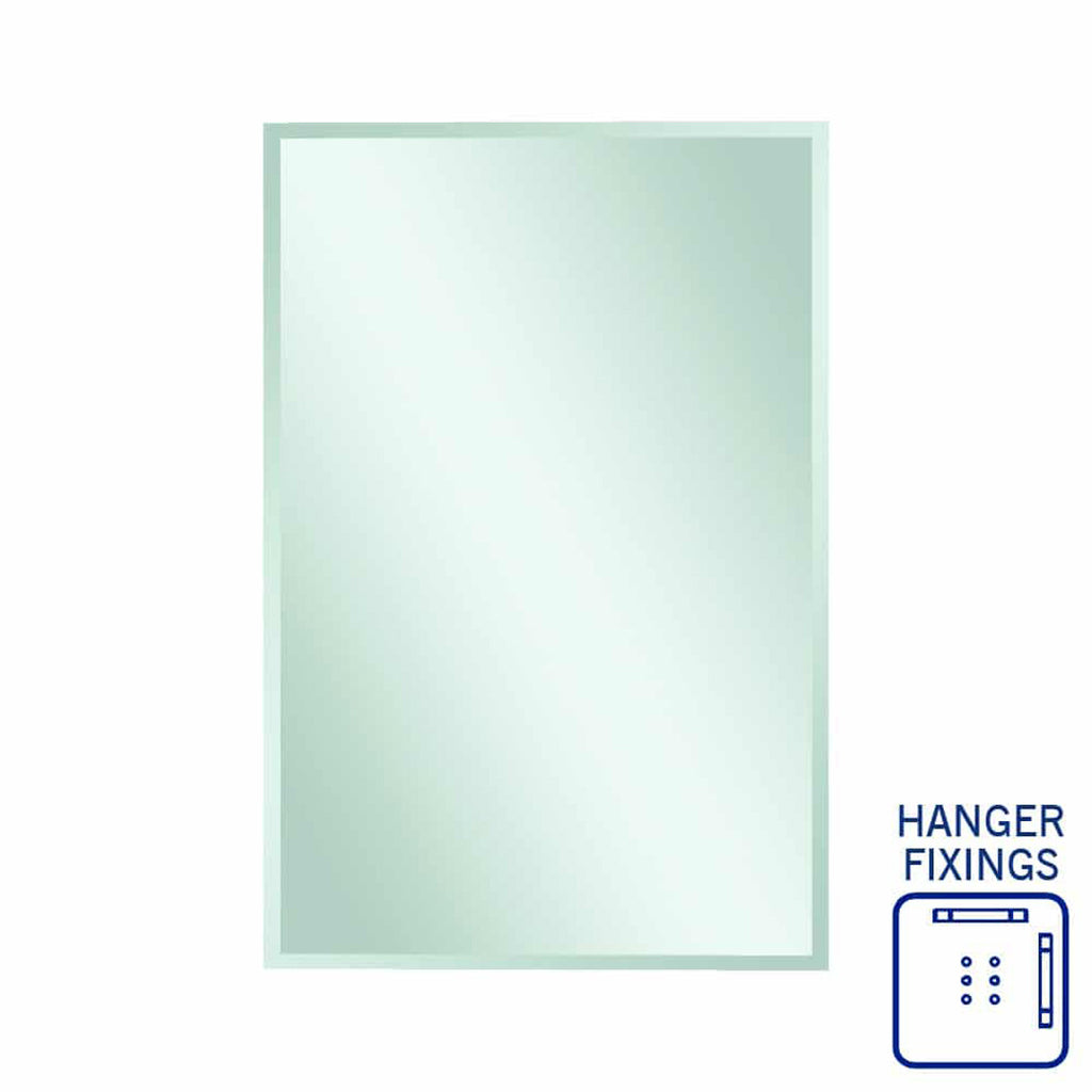 Thermogroup Montana Rectangle 25mm Bevel Edge Mirror - 900x900mm with Hangers - MS9090HN