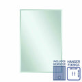 Thermogroup Montana Rectangle 25mm Bevel Edge Mirror - 1200x800mm with Hangers and Demister - MS1280HND