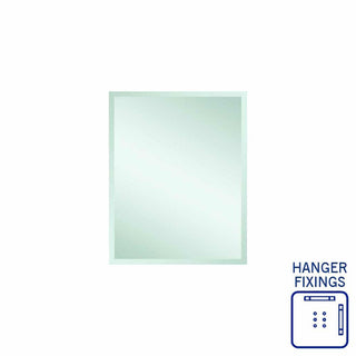Thermogroup Montana Rectangle 25mm Bevel Edge Mirror - 600x750mm with Hangers - MS6075HN