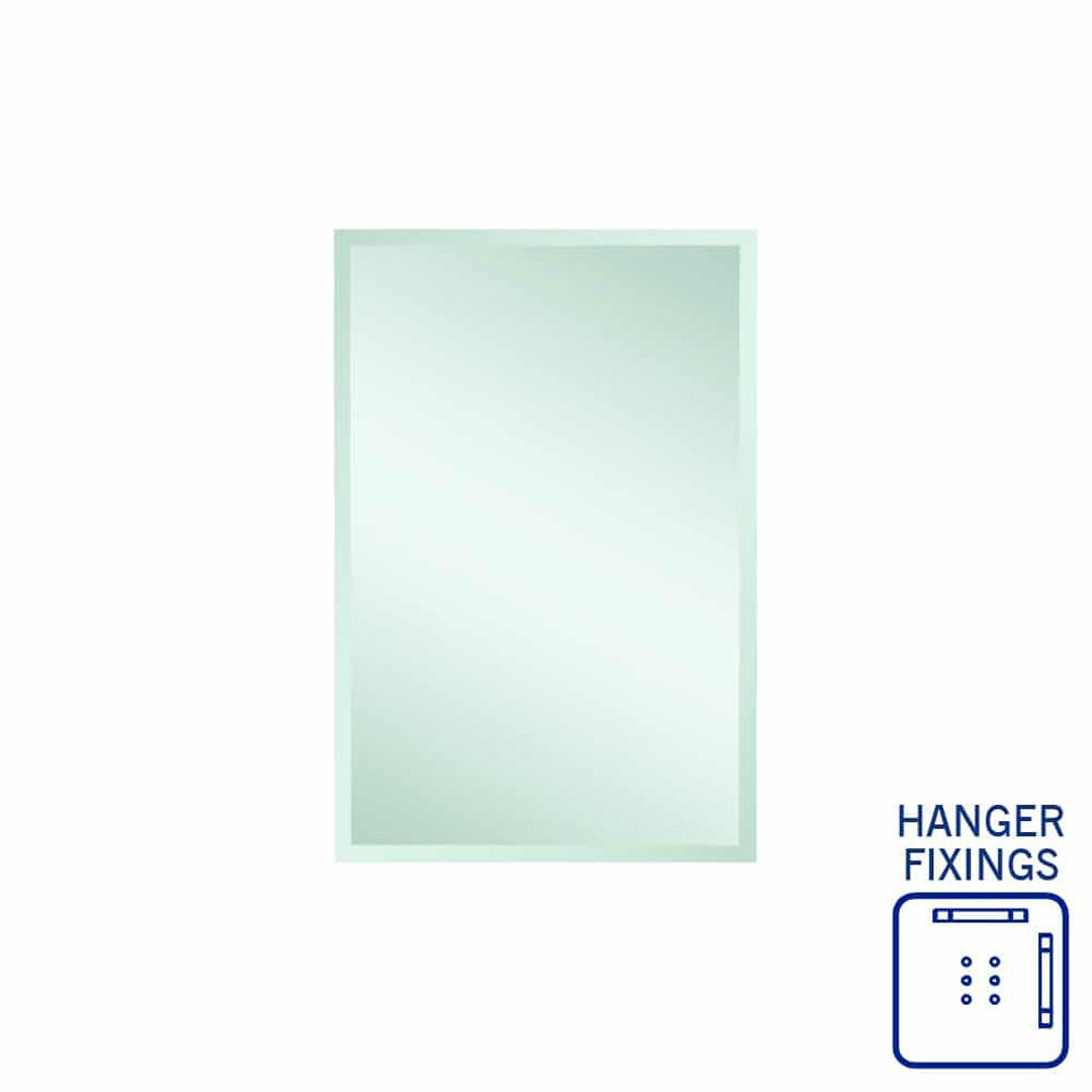 Thermogroup Montana Rectangle 25mm Bevel Edge Mirror - 600x900mm with Hangers - MS6090HN
