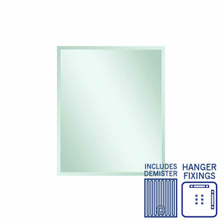 Thermogroup Montana Rectangle 25mm Bevel Edge Mirror - 900x750mm with Hangers and Demister - MS9075HND