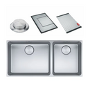 Franke Mythos MYX220-50/34FPCSBR 1 & 1/2 Bowl 3 Way Install - (Includes Extension Drainer, Rollamat & Remote Waste)