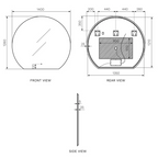 Parisi Mezza Luna 1400 Progressive LED Mirror - MZ-1400M