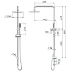 Meir Outdoor Twin Shower System - 316 Stainless Steel - MZ1004N-R-SS316