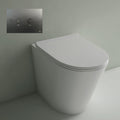 Studio Bagno Manhattan MAN002 Gloss White Wall Faced Pan including Oli 74 (Pneumatic) Cistern & Matte Black Button - MAN002 + 601602/PN + OL0878490