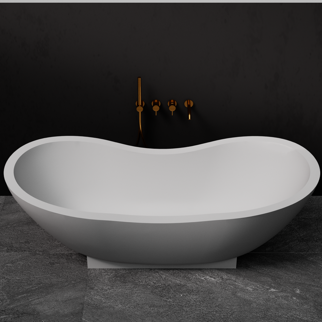 Pietra Bianca Mango 1820mm Freestanding Bath - Charcoal - PB4092-C
