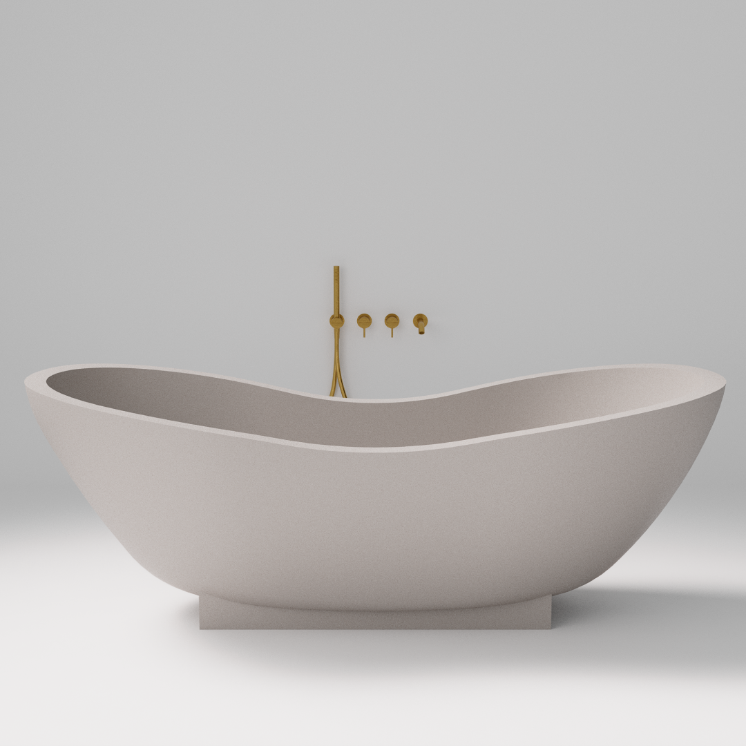 Pietra Bianca Mango 1820mm Freestanding Bath - Charcoal - PB4092-C