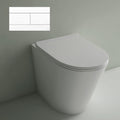 Studio Bagno Manhattan Matte White Wall Faced Pan Including OLI 74 (Mechanical) Cistern & Button - Matte White Button - MAN002/MW + 601602/MC + OL0659042