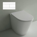 Studio Bagno Manhattan Matte White Wall Faced Pan Including OLI 74 (Mechanical) Cistern & Button - Matte White Button - MAN002/MW + 601602/MC + OL0659042