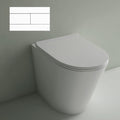 Studio Bagno Manhattan Matte White Wall Faced Pan Including OLI 74 (Mechanical) Cistern & Button - White Button - MAN002/MW + 601602/MC + OL0659041