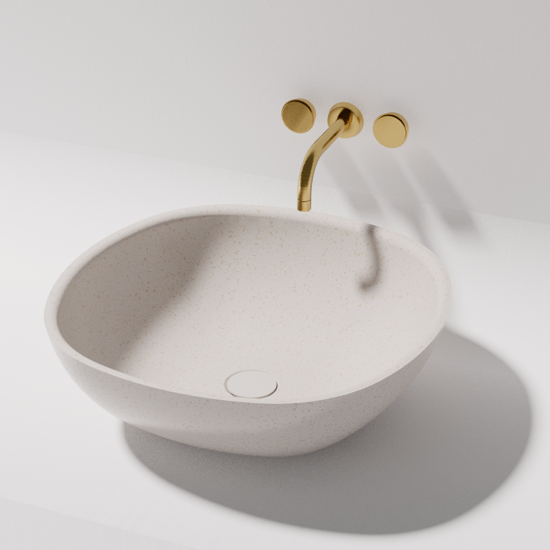 Pietra Bianca Marcello Above Counter Basin 450mm - White Onyx - PB3009-WO