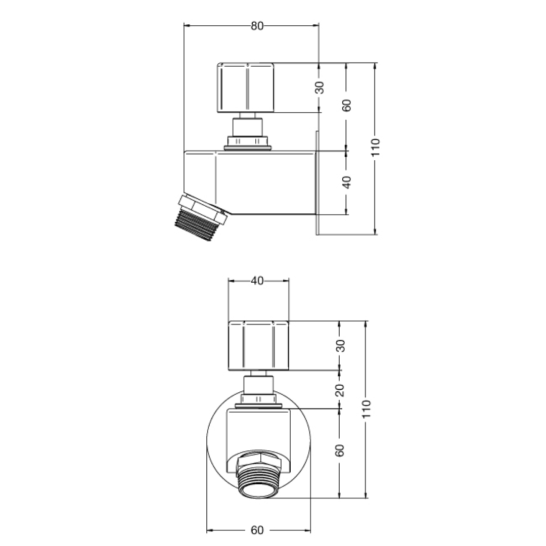Rainware Marengo Wall Mounted Cold Footwash - 316 Stainless Steel - 8104-Marengo