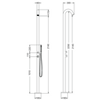 Rainware Maroubra Hot & Cold Outdoor Freestanding Shower System - 316 Stainless Steel - 9001-Maroubra