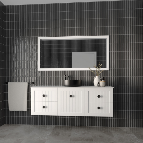 Marquis Chateau 1500mm Wall Hung Vanity - Matte White