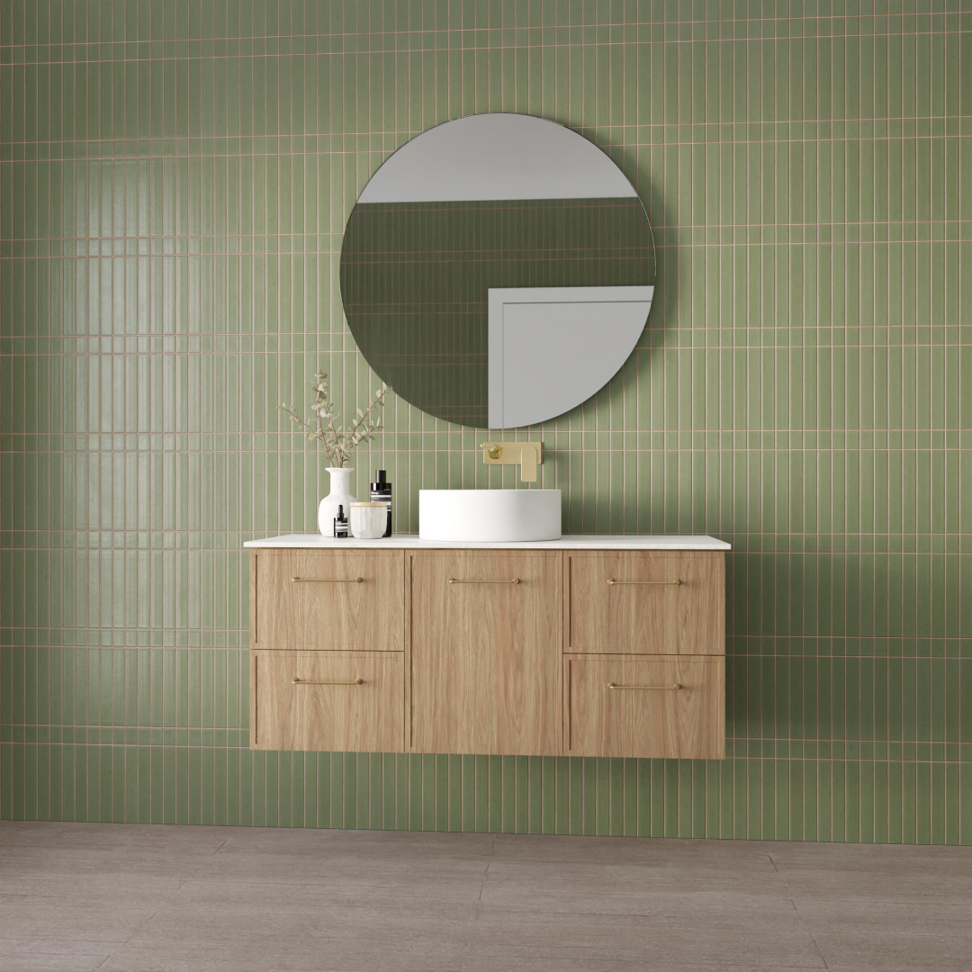 Marquis Hamilton 1200mm Wall Hung Vanity - Prime Oak - Hamilton 5 + Regio Matte Basin