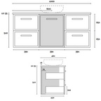 Marquis Hamilton 1200mm Wall Hung Vanity - Prime Oak - Hamilton 5 + Regio Matte Basin