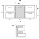 Marquis Hamilton 1200mm Wall Hung Vanity - Prime Oak
