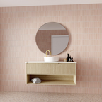 Marquis Merewether 1200mm Wall Hung Vanity - Coastal Oak - Merewether 5 + Paco Matte Basin