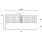 Marquis Merewether 1200mm Wall Hung Vanity - Coastal Oak - Merewether 5 + Paco Matte Basin