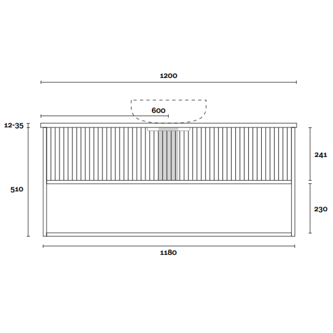 Marquis Merewether 1200mm Wall Hung Vanity - Coastal Oak - Merewether 5 + Paco Matte Basin