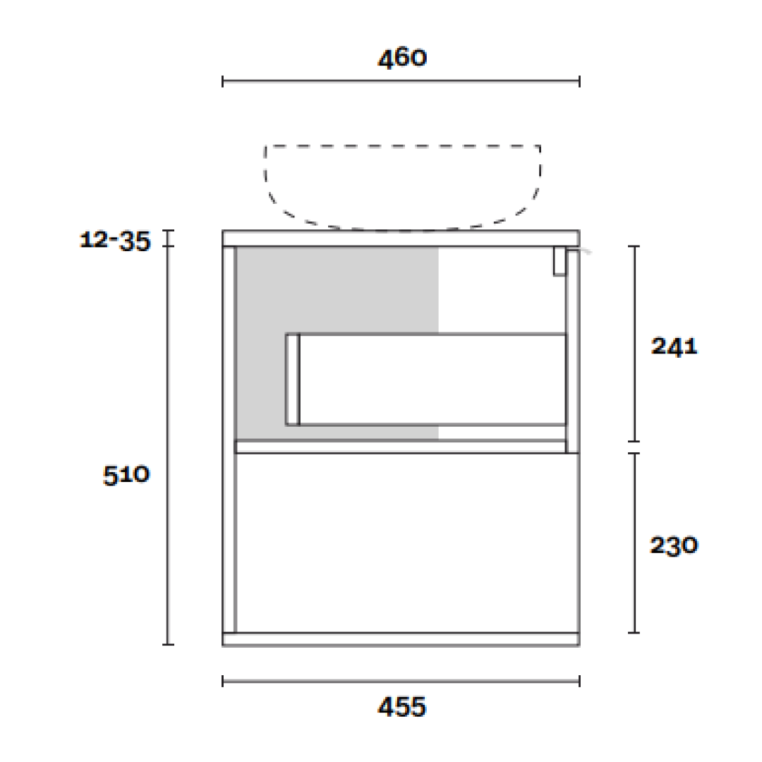 Marquis Merewether 1200mm Wall Hung Vanity - Coastal Oak - Merewether 5 + Paco Matte Basin