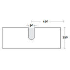 Marquis Oxford 900mm Wall Hung Vanity - Winter Sky - Oxford 3 + Regio Basin